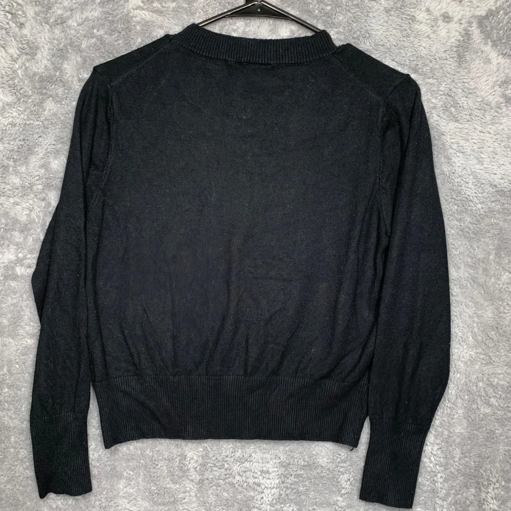 Cielo Sweater Kids Large Black Crewneck Long Sleeve Viscose Blend‎ Pullover